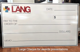 Large Cheque for awards presentations